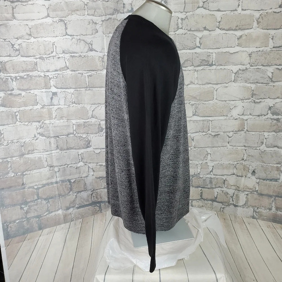 Gap Marled Knit Crewneck Sweater Gray Black XL - Picture 5 of 14